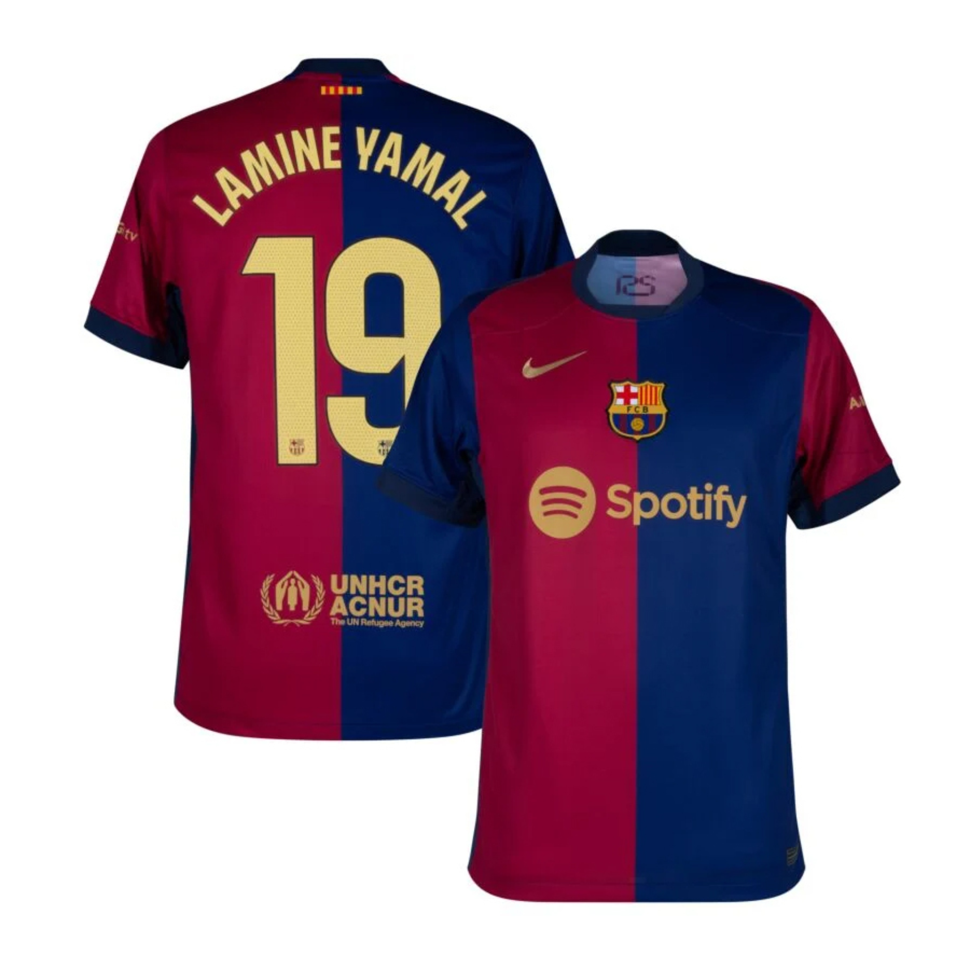 FC Barcelona LAMINE YAMAL 19番シャツ Camisa Barcelona 