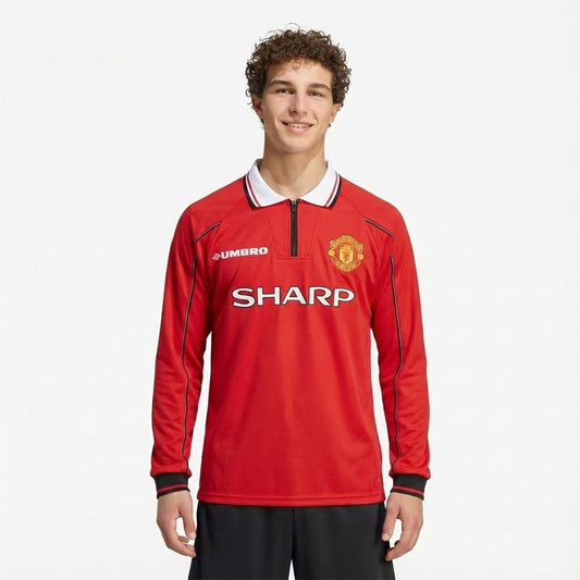 Camisa Retrô Manchester United 1998/99 I Manga Longa