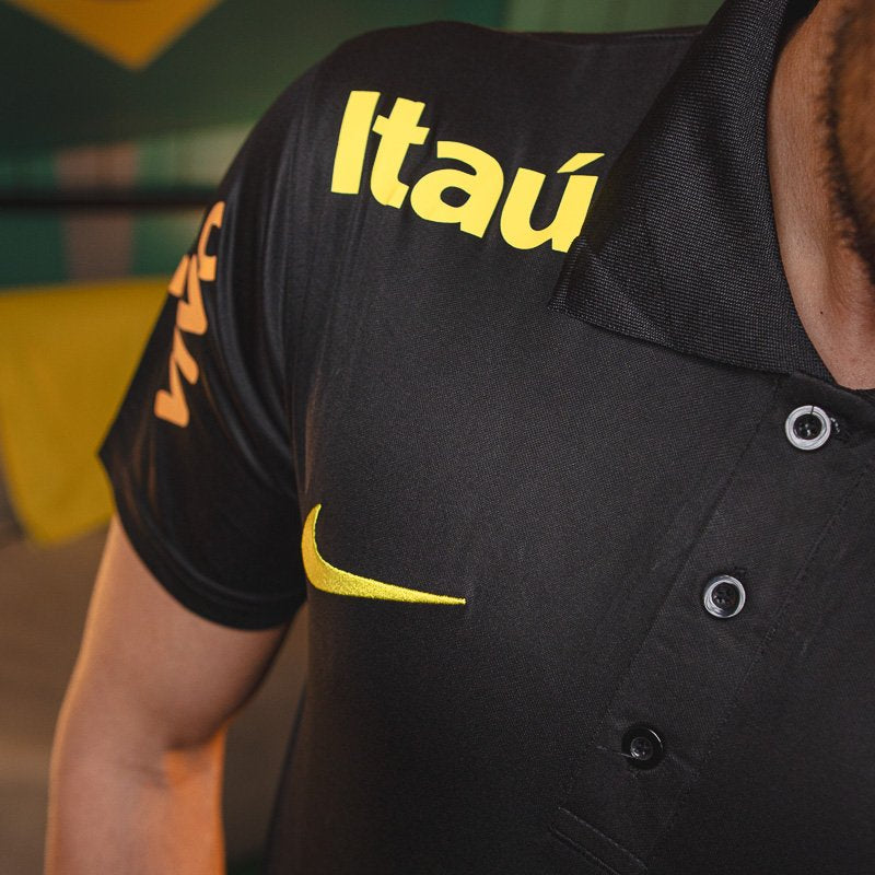 Camisa Polo Brasil Guaraná Preta