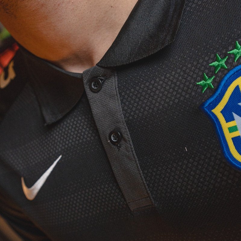 Camisa Polo Brasil Guaraná Preto Grafite
