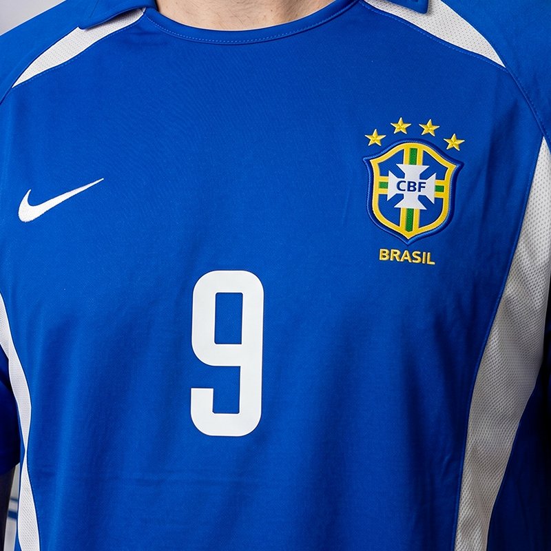 Camisa Retrô Brasil 2002 II 9 Ronaldo
