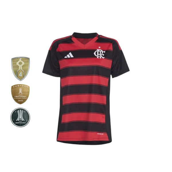 Camisa Flamengo Feminina 2025/26 Home+ PATCHS LIBERTADORES 2025