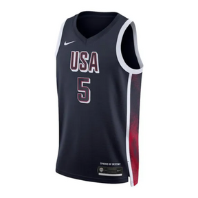 Regata USA Basquete 2024 Nike Swingman Jersey Unisex Anthony Edwards #5 Azul