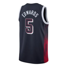 Regata USA Basquete 2024 Nike Swingman Jersey Unisex Anthony Edwards #5 Azul