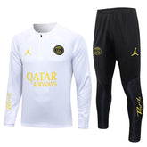 Conjunto Treino PSG Ziper Curto Branco 2023/24