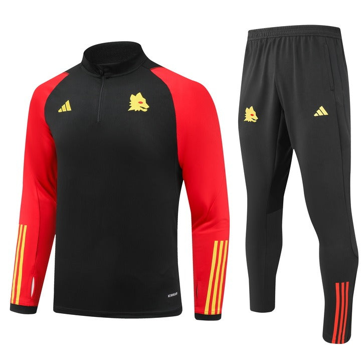 kit-treino-roma-zip-curto-2024-preto-vermelho