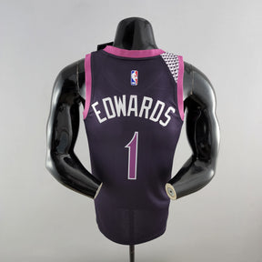 Regata NBA Minnesota Timberwolves - Edwards #1 Black and Purple