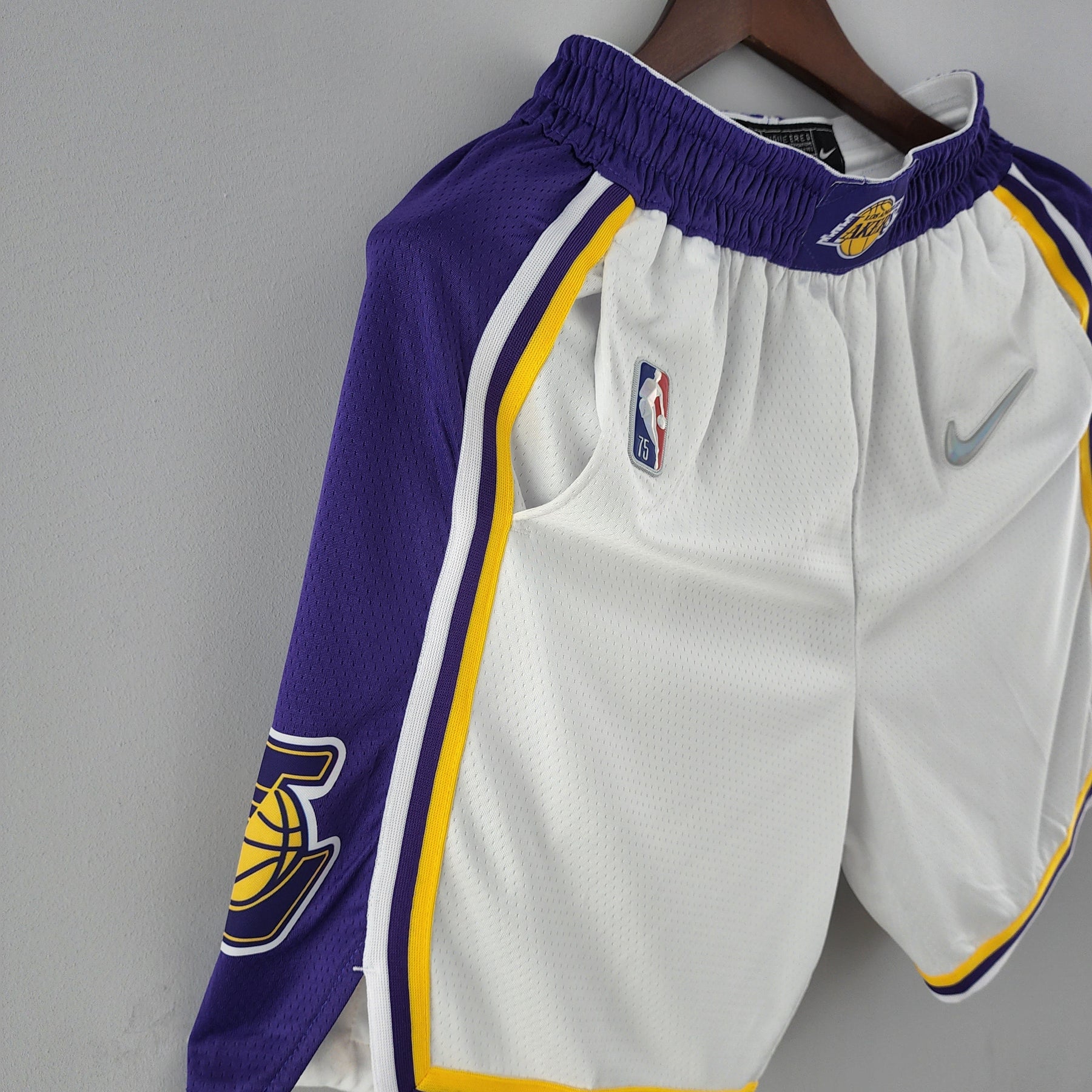 Shorts 75th anniversary Los Angeles Lakers white NBA