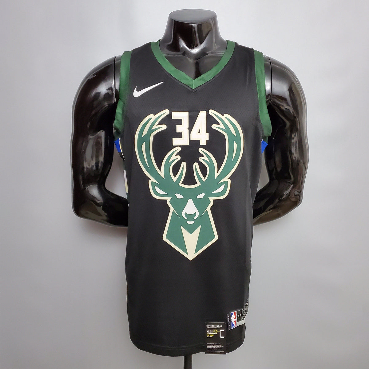 Regata NBA Milwaukee Bucks - Antetokounmpo #34 Black