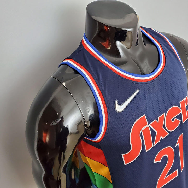 Regata NBA Philadelphia 76ers - Joel Embiid #21 Royal Blue - ResPeita Sports