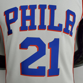 Regata NBA Philadelphia 76ers - Joel Embiid #21 White