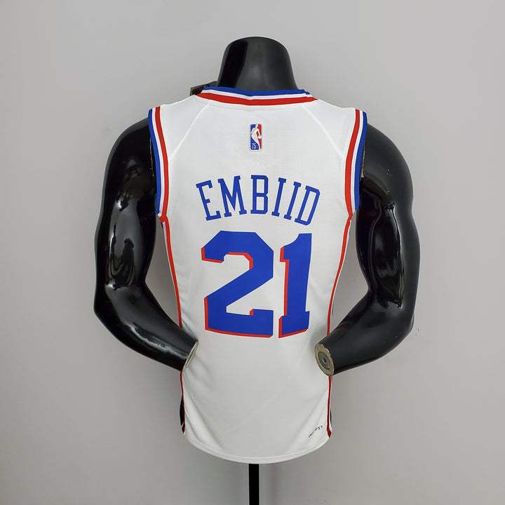 Regata NBA Philadelphia 76ers - Joel Embiid #21 White - ResPeita Sports