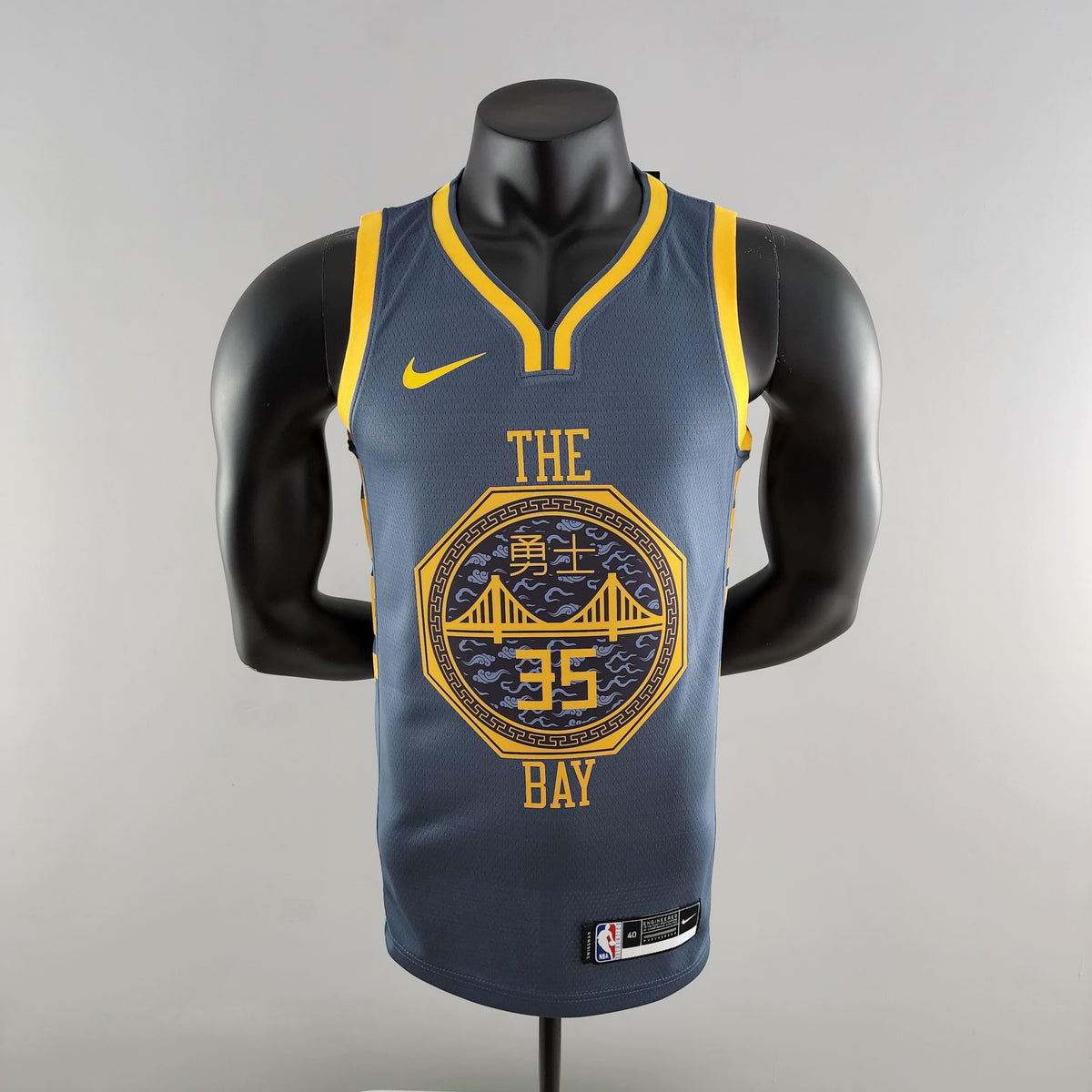 Regata NBA Golden State Warriors - Kevin Durant #35 Japan Edition Grey - ResPeita Sports 