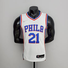 Regata NBA Philadelphia 76ers - Joel Embiid #21 White